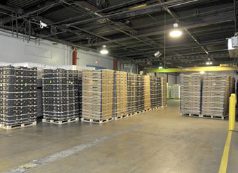 Coffees stored in warehouse